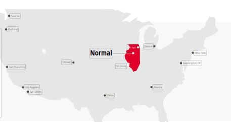 Illinois State University 伊利諾伊州立大學地理位置