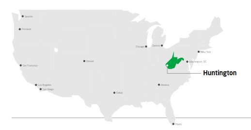 Marshall University 馬歇爾大學地理位置