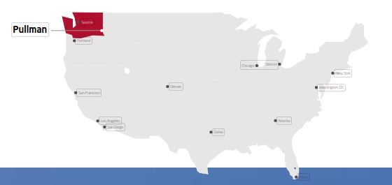 Washington State University 華盛頓州立大學地理位置