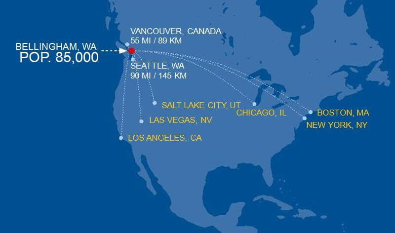 Western Washington University 西華盛頓大學地理位置